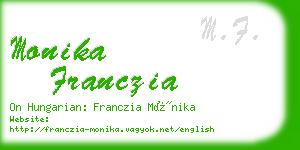 monika franczia business card